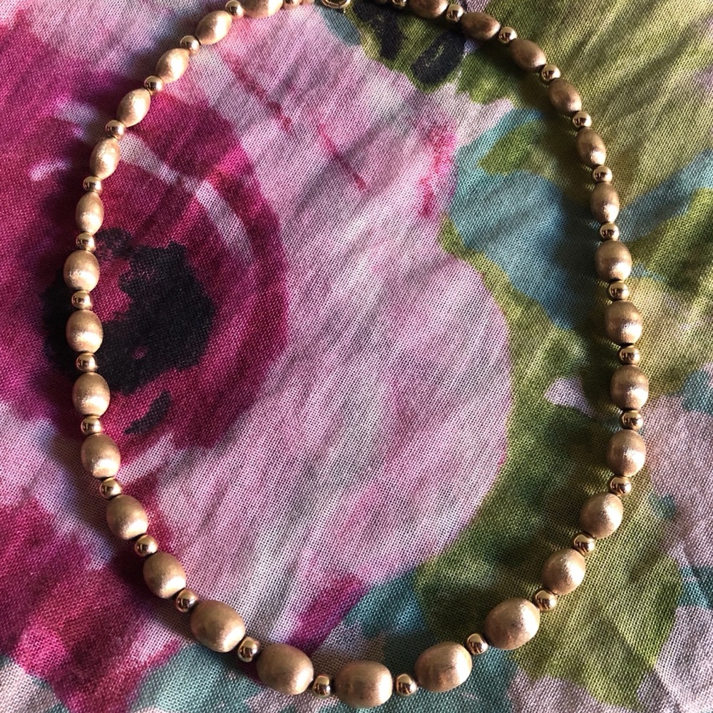 Gold beaded necklace